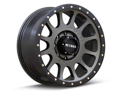 Method Race Wheels MR305 NV Titanium with Matte Black Lip 8-Lug Wheel; 17x8.5; 0mm Offset (01-06 Silverado 2500 HD)