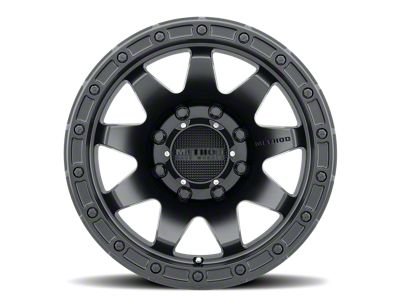 Method Race Wheels MR317 Matte Black 8-Lug Wheel; 17x8.5; 0mm Offset (01-06 Silverado 3500 HD SRW)