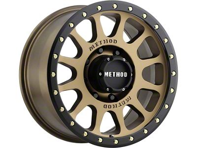 Method Race Wheels MR305 NV HD Bronze with Matte Black Lip 8-Lug Wheel; 18x9; 18mm Offset (03-09 RAM 2500)