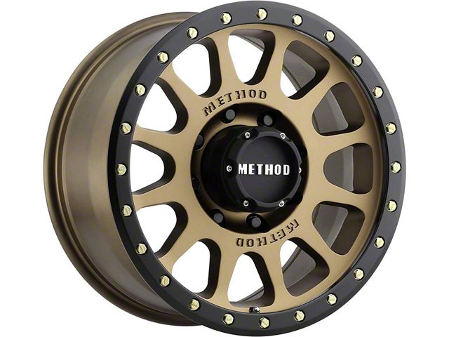 Method Race Wheels MR305 NV HD Bronze with Matte Black Lip 8-Lug Wheel; 18x9; 18mm Offset (03-09 RAM 2500)