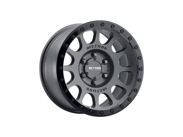 Method Race Wheels MR305 NV Matte Black with Gloss Black Lip 8-Lug Wheel; 17x8.5; 0mm Offset (03-09 RAM 2500)