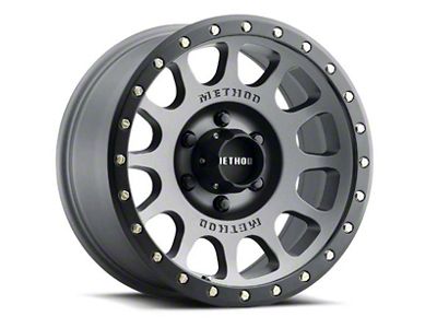 Method Race Wheels MR305 NV Titanium with Matte Black Lip 8-Lug Wheel; 20x9; 18mm Offset (03-09 RAM 2500)