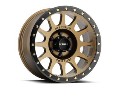 Method Race Wheels MR305 NV Bronze with Matte Black Lip 8-Lug Wheel; 20x9; 18mm Offset (03-09 RAM 3500 SRW)