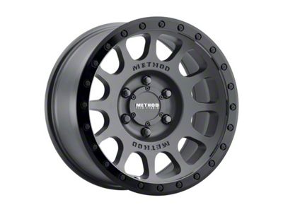 Method Race Wheels MR305 NV Matte Black with Gloss Black Lip 8-Lug Wheel; 17x8.5; 0mm Offset (03-09 RAM 3500 SRW)