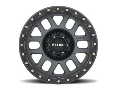 Method Race Wheels MR309 Grid Titanium with Matte Black Lip 8-Lug Wheel; 18x9; 18mm Offset (11-14 Sierra 2500 HD)