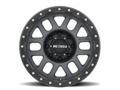 Method Race Wheels MR309 Grid Titanium with Matte Black Lip 8-Lug Wheel; 18x9; 18mm Offset (11-14 Sierra 3500 HD SRW)