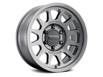 Method Race Wheels MR703 Bead Grip Gloss Titanium 6-Lug Wheel; 17x8.5; 0mm Offset (07-13 Silverado 1500)