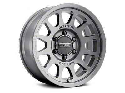 Method Race Wheels MR703 Bead Grip Gloss Titanium 6-Lug Wheel; 17x9; -12mm Offset (07-13 Silverado 1500)