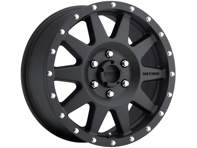 Method Race Wheels MR301 The Standard Matte Black 6-Lug Wheel; 17x8.5; 0mm Offset (07-14 Tahoe)