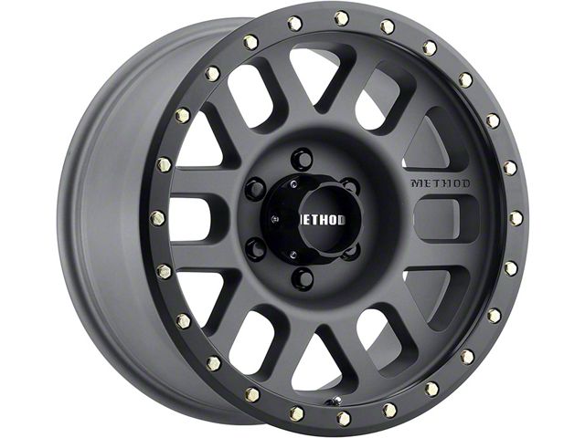 Method Race Wheels MR309 Grid Titanium 6-Lug Wheel; 17x8.5; 0mm Offset (07-14 Tahoe)