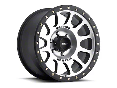 Method Race Wheels MR305 NV Machined with Matte Black Lip 6-Lug Wheel; 16x8; 0mm Offset (19-23 Ranger)