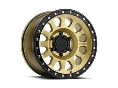 Method Race Wheels MR315 Gold 6-Lug Wheel; 17x8.5; 0mm Offset (2024 Ranger)