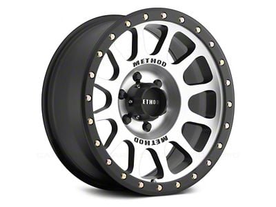 Method Race Wheels MR305 NV Matte Black Machined 5-Lug Wheel; 17x8.5; 0mm Offset (94-01 RAM 1500)