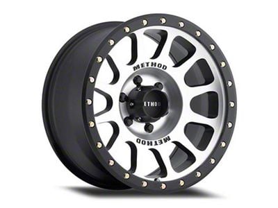 Method Race Wheels MR305 NV Machined with Matte Black Lip 8-Lug Wheel; 17x8.5; 0mm Offset (94-02 RAM 2500)