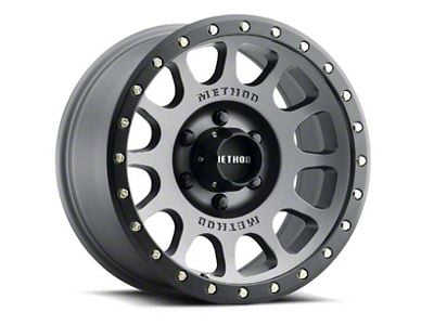 Method Race Wheels MR305 NV Titanium with Matte Black Lip 8-Lug Wheel; 18x9; 18mm Offset (94-02 RAM 2500)