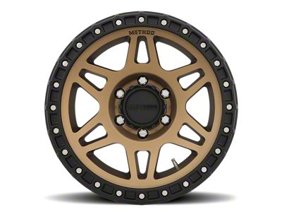 Method Race Wheels MR312 Bronze with Matte Black Lip 5-Lug Wheel; 17x8.5; 0mm Offset (15-22 Colorado)