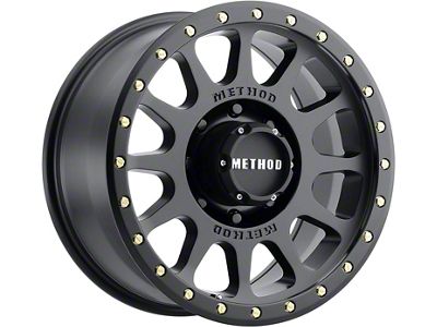 Method Race Wheels MR305 NV HD Matte Black 8-Lug Wheel; 17x8.5; 0mm Offset (06-08 RAM 1500 Mega Cab)