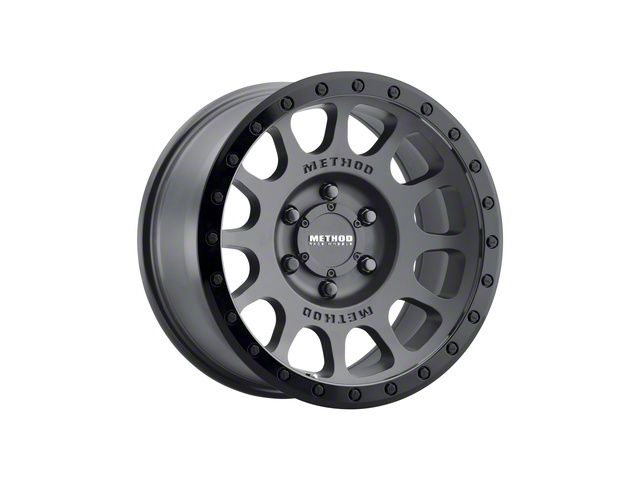 Method Race Wheels MR305 NV Matte Black with Gloss Black Lip 8-Lug Wheel; 17x8.5; 0mm Offset (07-10 Sierra 2500 HD)