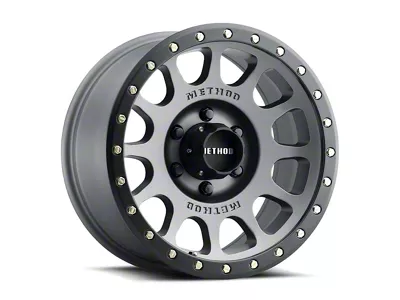 Method Race Wheels MR305 NV Titanium with Matte Black Lip 6-Lug Wheel; 16x8; 0mm Offset (99-06 Silverado 1500)