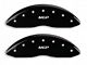 MGP Brake Caliper Covers with MGP Logo; Black; Front and Rear (07-13 Silverado 1500)