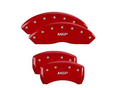 MGP Brake Caliper Covers with MGP Logo; Red; Front and Rear (23-25 Canyon)