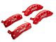 MGP Brake Caliper Covers with 2009 Style F-150 Logo; Red; Front and Rear (12-14 F-150; 15-20 F-150 w/ Manual Parking Brake)