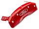 MGP Brake Caliper Covers with Ford Oval Logo; Red; Front and Rear (21-24 F-150)