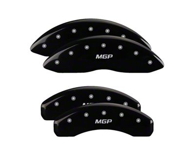 MGP Brake Caliper Covers with MGP Logo; Black; Front and Rear (99-04 F-250 Super Duty SRW)