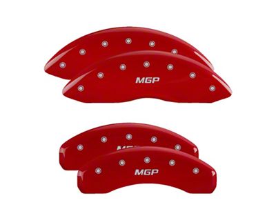 MGP Brake Caliper Covers with MGP Logo; Red; Front and Rear (99-04 F-250 Super Duty SRW)