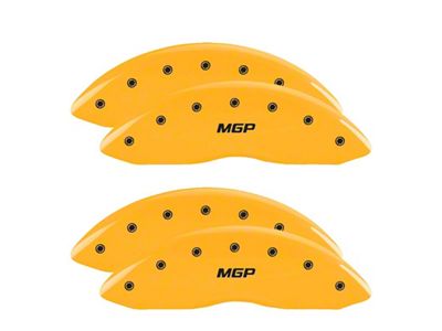 MGP Brake Caliper Covers with MGP Logo; Yellow; Front and Rear (05-07 F-250 Super Duty SRW)