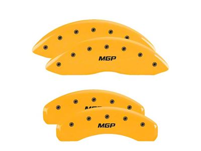 MGP Brake Caliper Covers with MGP Logo; Yellow; Front and Rear (99-04 F-250 Super Duty SRW)