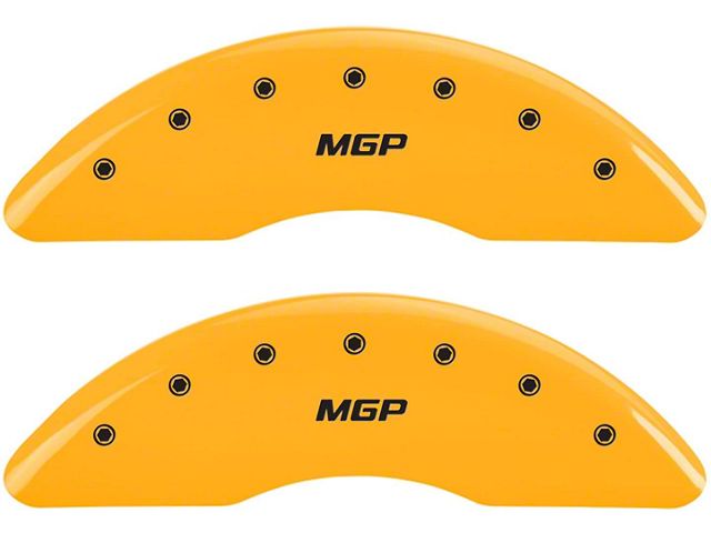 MGP Brake Caliper Covers with MGP Logo; Yellow; Front and Rear (13-24 F-350 Super Duty)