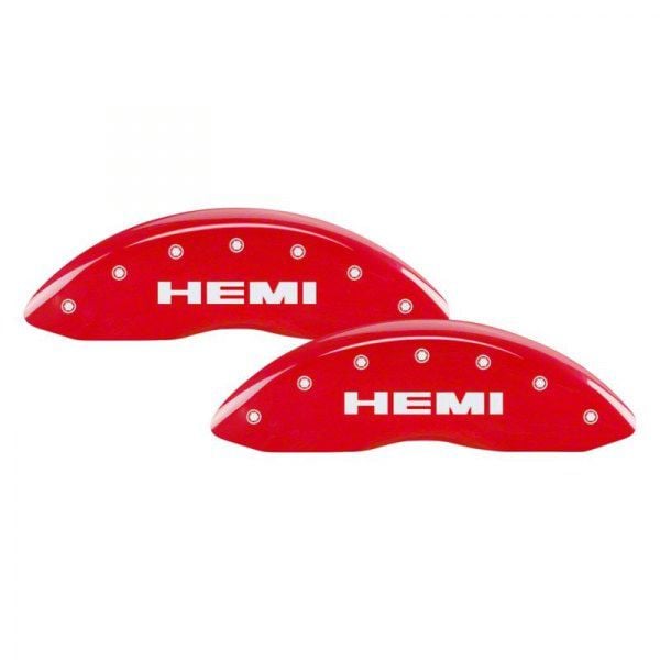 Mgp Ram Brake Caliper Covers With Hemi Logo Red Front And Rear Shemrd Ram