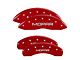 MGP Brake Caliper Covers with MOPAR Logo; Red; Front and Rear (19-24 RAM 1500 w/ Standard Rear Calipers)