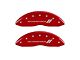 MGP Brake Caliper Covers with Durango Stripes Logo; Red; Front and Rear (02-05 RAM 1500, Excluding SRT-10)