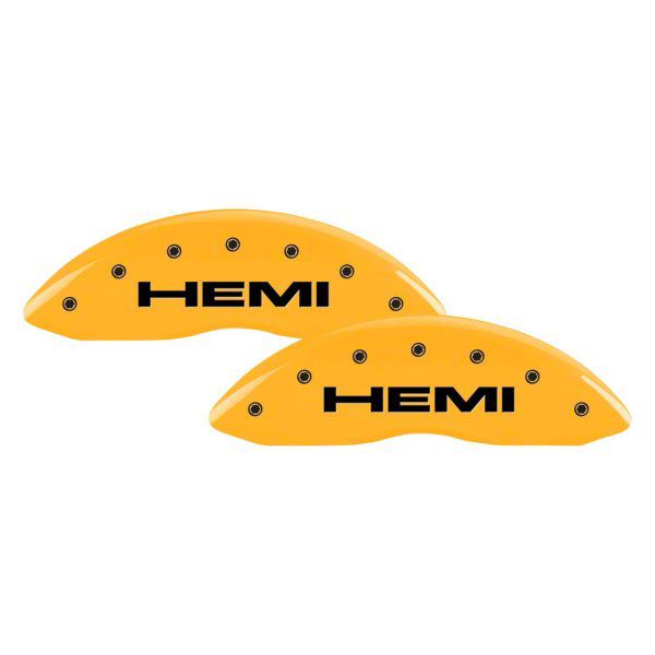 Mgp Ram Brake Caliper Covers With Hemi Logo Yellow Front And Rear Shemyl Ram