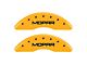 MGP Brake Caliper Covers with MOPAR Logo; Yellow; Front and Rear (2010 RAM 2500)