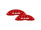 MGP Brake Caliper Covers with RAM Logo; Red; Front and Rear (2010 RAM 3500 SRW)