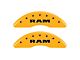 MGP Brake Caliper Covers with RAM and RAMHEAD Logo; Yellow; Front and Rear (2010 RAM 3500 SRW)