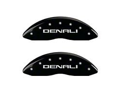 MGP Brake Caliper Covers with Denali Logo; Black; Front and Rear (19-25 Sierra 1500)