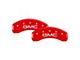 MGP Brake Caliper Covers with GMC Logo; Red; Front and Rear (19-24 Sierra 1500)