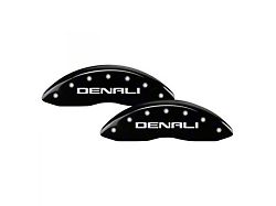 MGP Brake Caliper Covers with Denali Logo; Black; Front and Rear (20-25 Sierra 2500 HD)