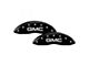 MGP Brake Caliper Covers with GMC Logo; Black; Front and Rear (20-25 Sierra 2500 HD)