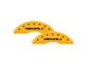 MGP Brake Caliper Covers with Denali Logo; Yellow; Front and Rear (11-19 Sierra 2500 HD)