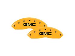 MGP Brake Caliper Covers with GMC Logo; Yellow; Front and Rear (20-25 Sierra 2500 HD)