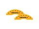 MGP Brake Caliper Covers with Denali Logo; Yellow; Front and Rear (11-19 Sierra 3500 HD SRW)