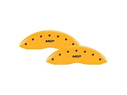 MGP Brake Caliper Covers with MGP Logo; Yellow; Front and Rear (20-25 Sierra 3500 HD SRW)