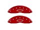 MGP Brake Caliper Covers with Bowtie Logo; Red; Front Only (05-07 Silverado 1500)