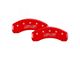 MGP Brake Caliper Covers with Avalanche Style SS Logo; Red; Front and Rear (08-10 Silverado 2500 HD)