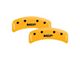 MGP Brake Caliper Covers with MGP Logo; Yellow; Front and Rear (08-10 Silverado 2500 HD)